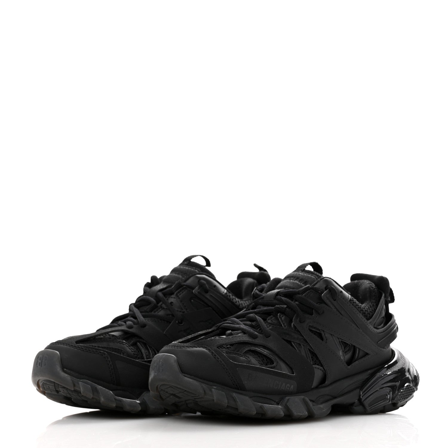 Balenciaga Rubber Mesh Fabric Womens Track Sneakers 36 Black 4 of 8