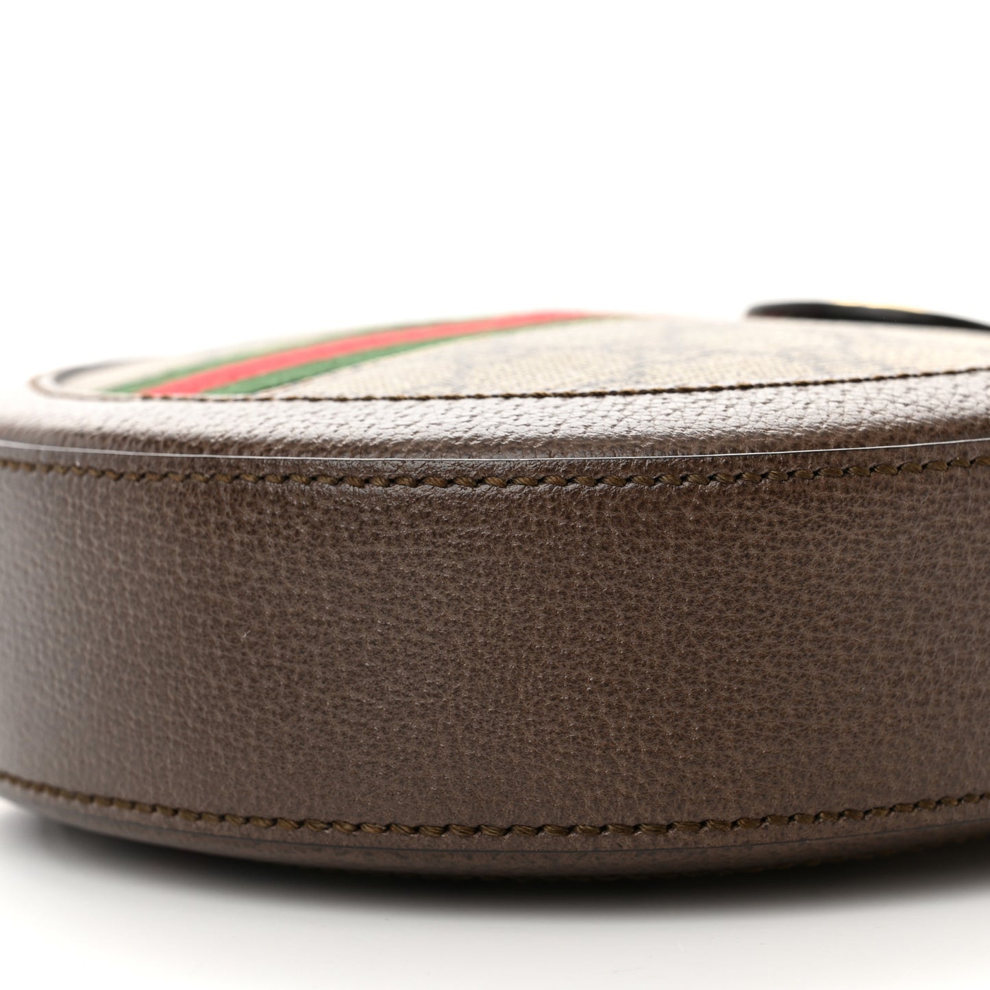 GG Supreme Monogram Web Mini Ophidia Round Shoulder Bag Brown