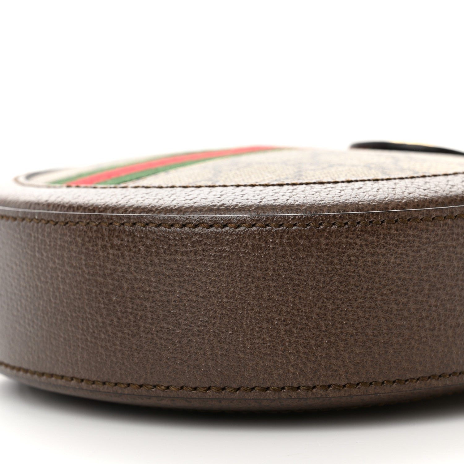 Gucci GG Supreme Monogram Web Mini Ophidia Round Shoulder Bag Brown 10 of 11