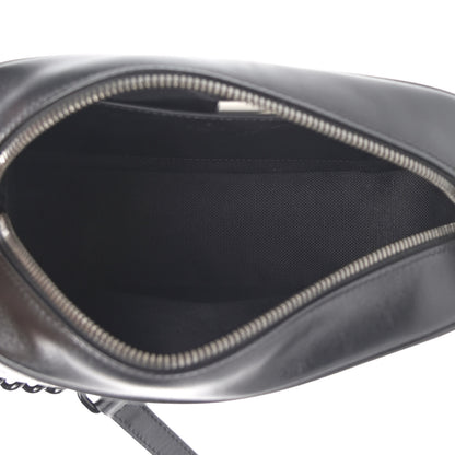 Gucci Calfskin Matelasse Monochrome Small GG Marmont Chain Shoulder Bag Black 4 of 12