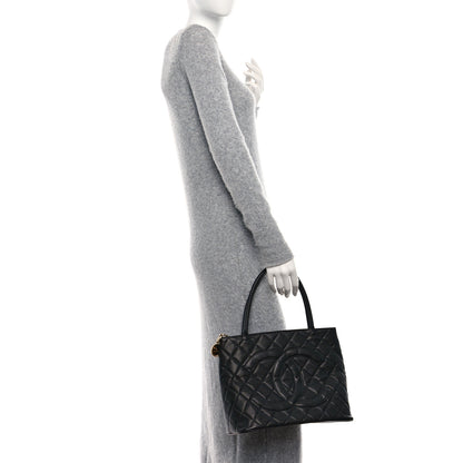 Chanel Caviar Quilted Medallion Tote Black 3 of 9
