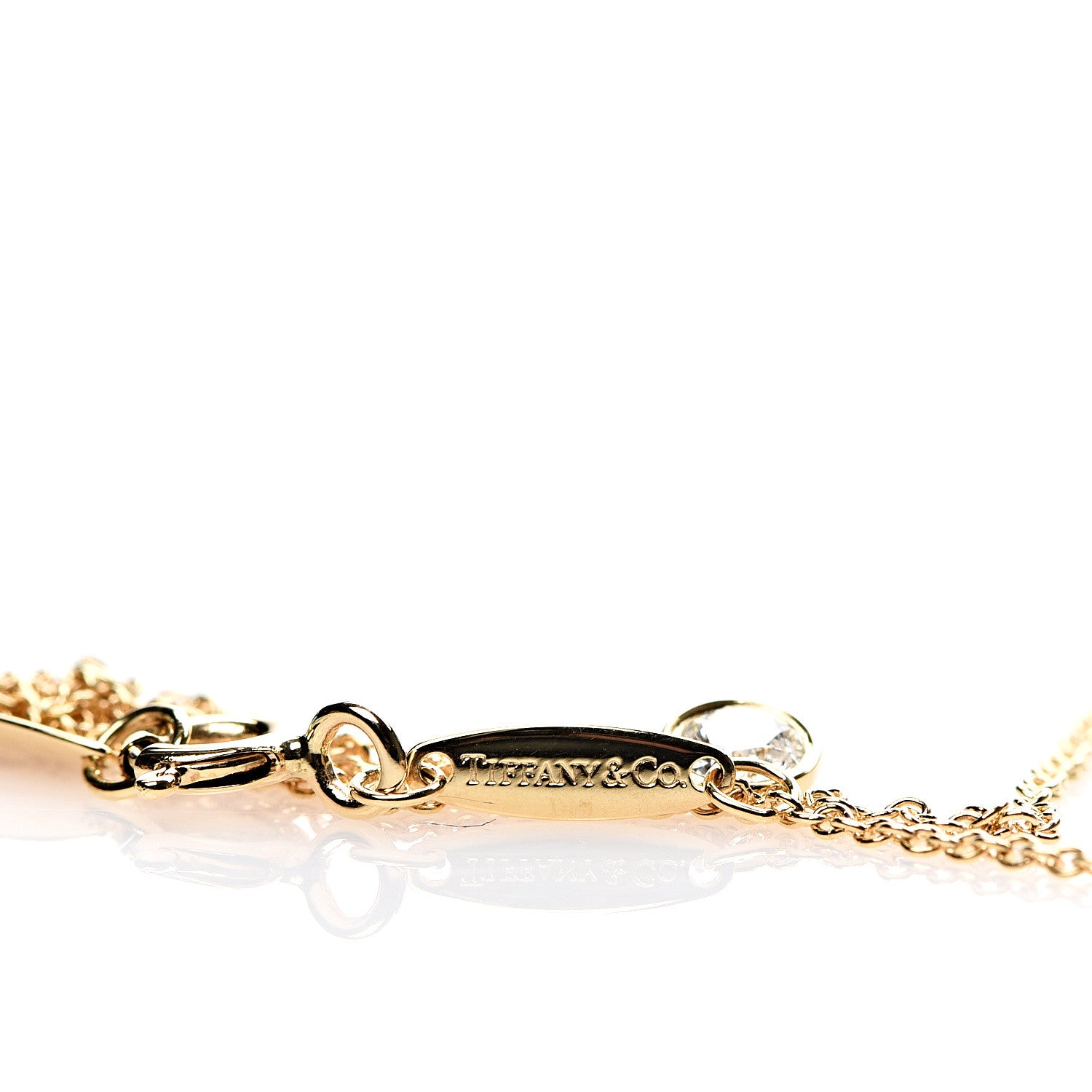 Tiffany 18K Yellow Gold Diamond .17ct Elsa Peretti Diamonds by the Yard Lariat Necklace 5 of 7
