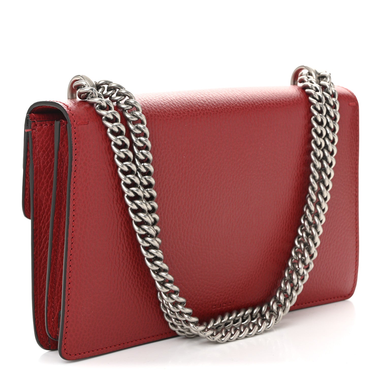 Gucci Dollar Calfskin Swarovski Crystal Small Dionysus Shoulder Bag Hibiscus Red 3 of 10