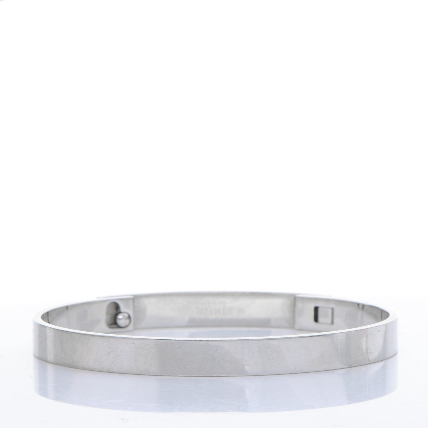 Hermes 18K White Gold PM Collier De Chien Bracelet SH 3 of 6