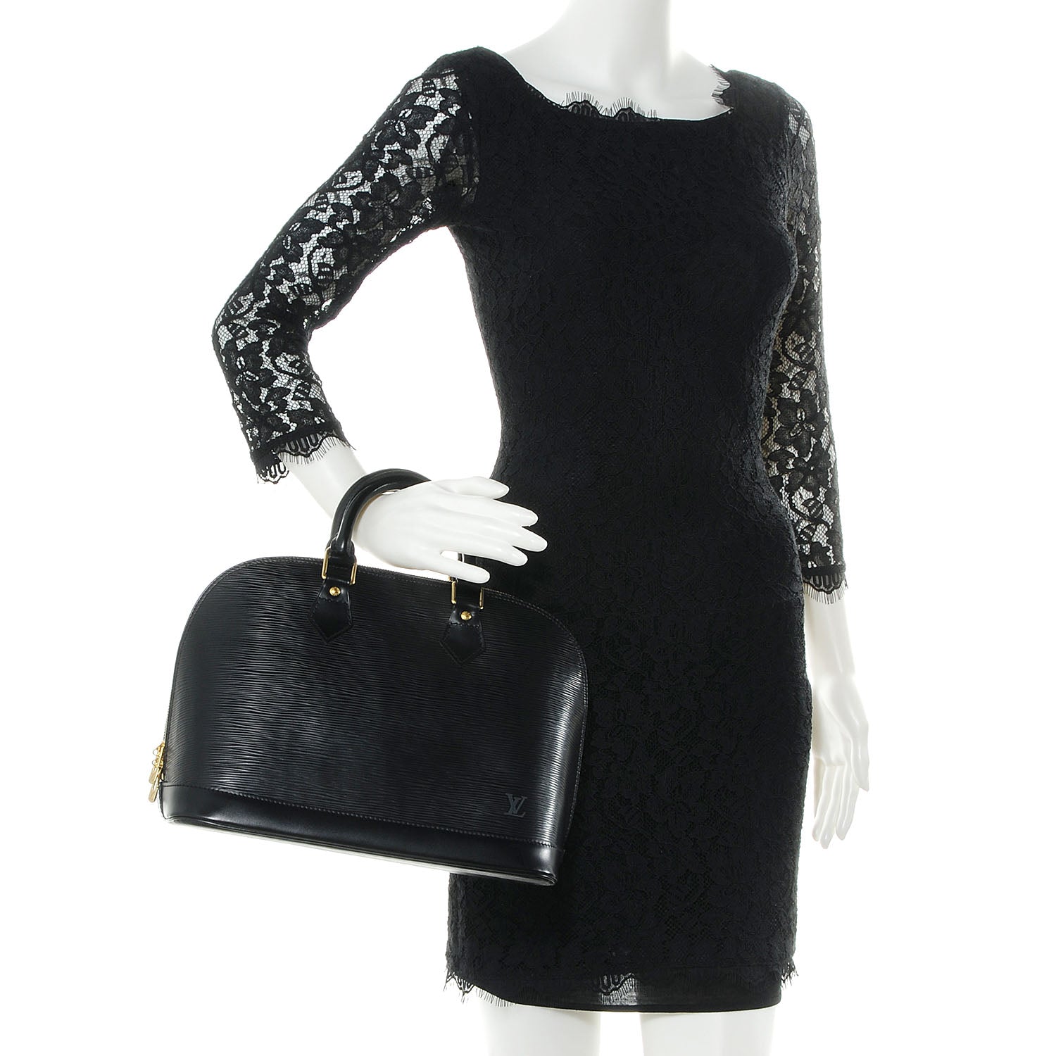Louis Vuitton Epi Alma PM Black 2 of 7