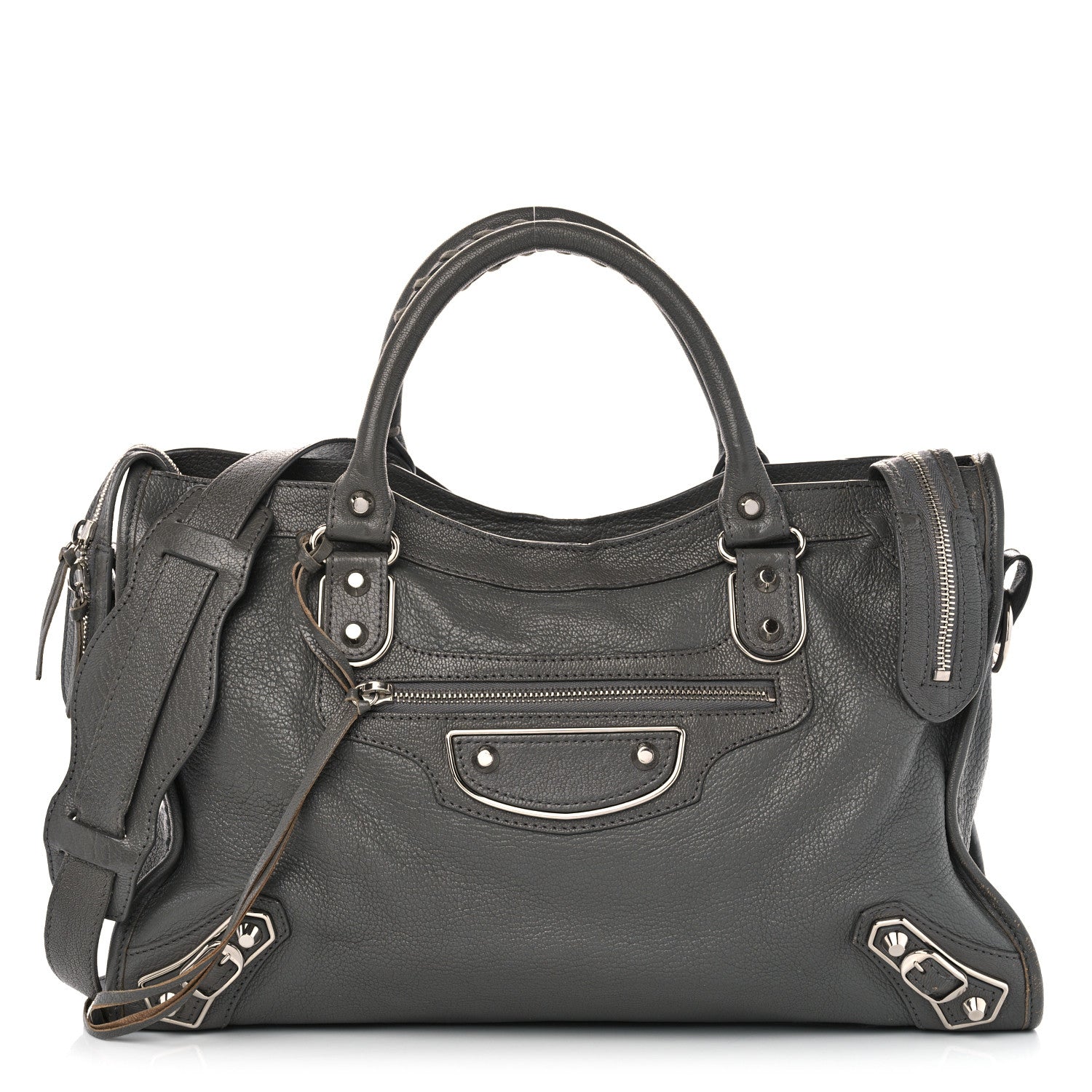 Balenciaga Chevre Silver Metallic Edge Hardware City Gris Acier 1 of 16