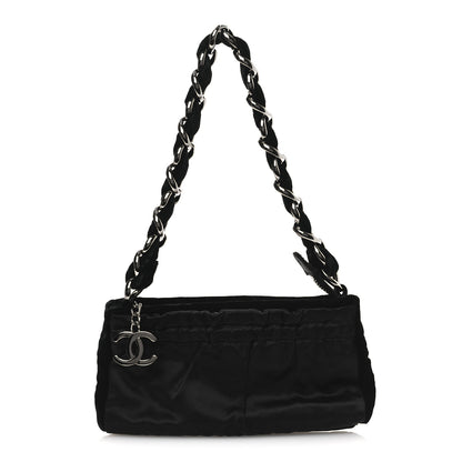 Chanel Velvet Satin Evening Bag Black 1 of 11