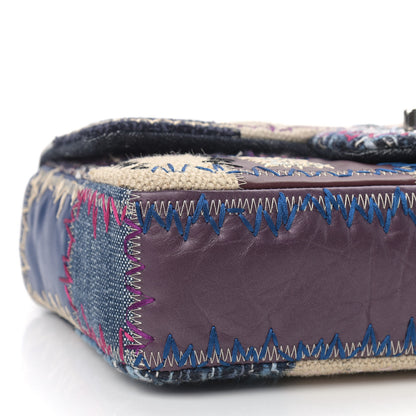 Chanel Denim Tweed Patchwork Medium Single Flap Multicolor 8 of 9
