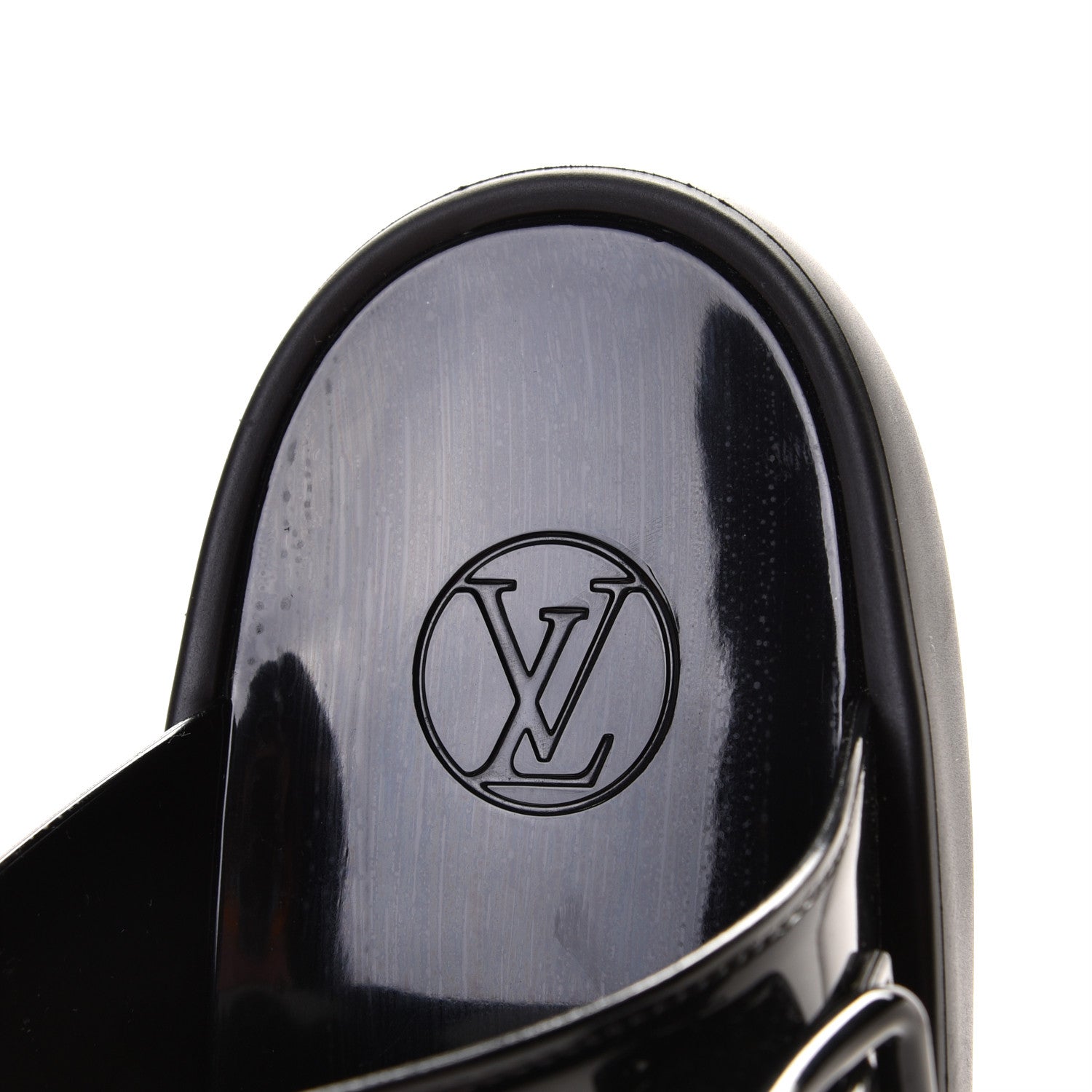 Louis Vuitton Monogram Sunbath Flat Mule Sandals 37 Black 7 of 12