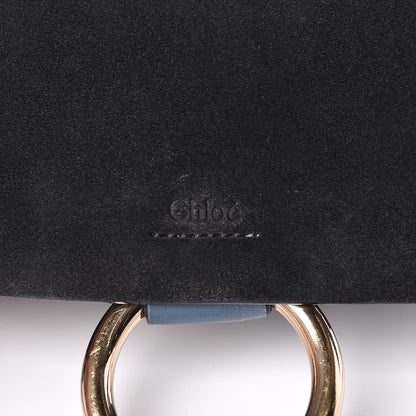 Chloe Suede Calfskin Small Faye Shoulder Bag Majolica Blue 6 of 15