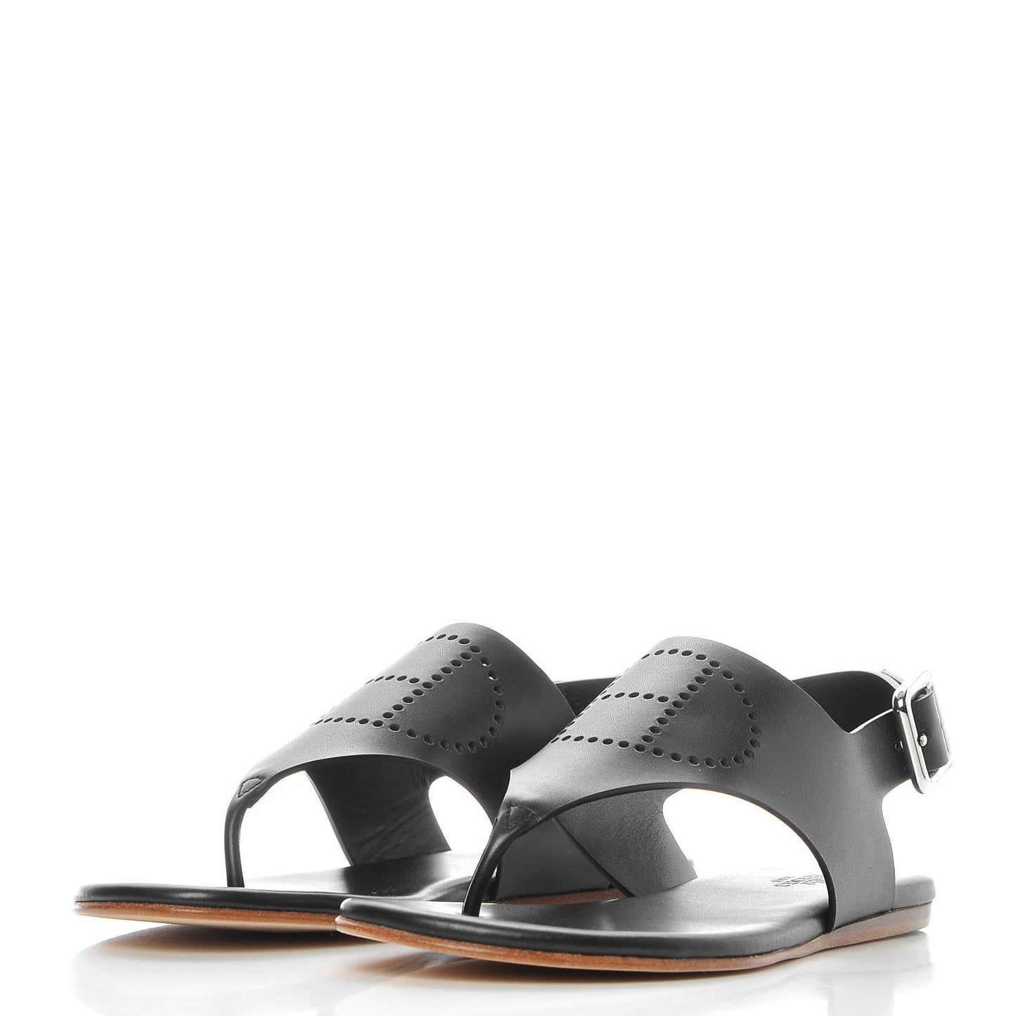 Calfskin Kola Sandals 35 Black