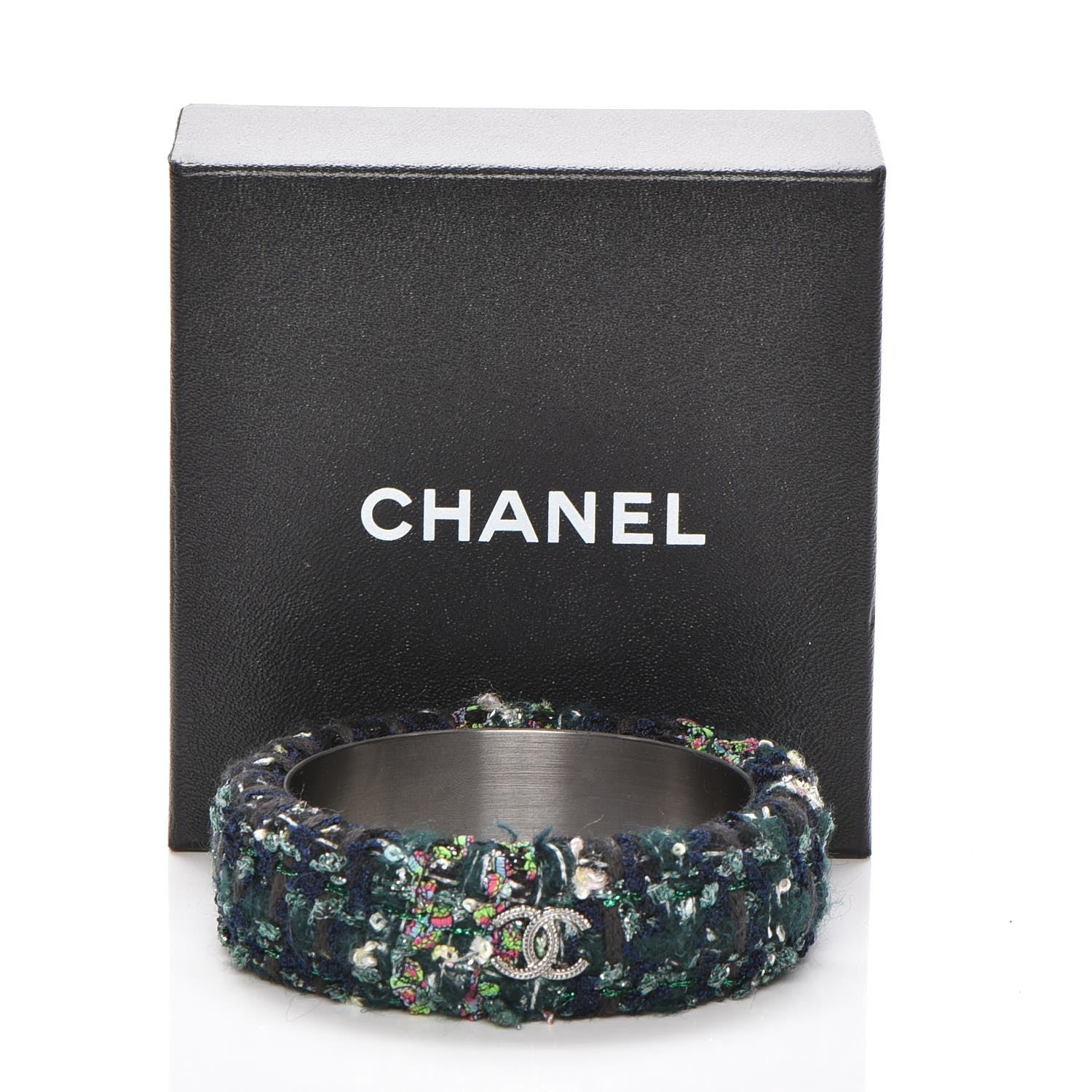 Chanel Tweed CC Cuff M Black 5 of 5
