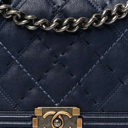 Chanel Calfskin Stitched New Medium Boy Flap Black 8 of 10