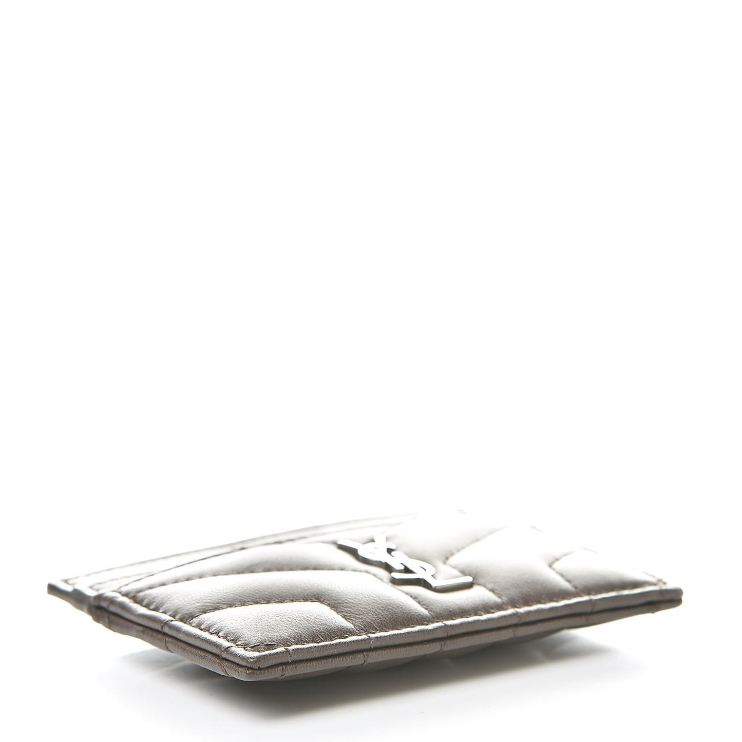 Calfskin Y Quilted Monogram LouLou Credit Card Case Faggio