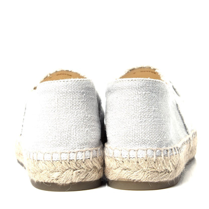 Chanel Linen CC Espadrilles 39 White Black 6 of 9