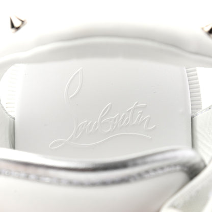 Christian Louboutin Calfskin Velcrissimo Flat Sandals 35.5 Blanco Silver 7 of 8