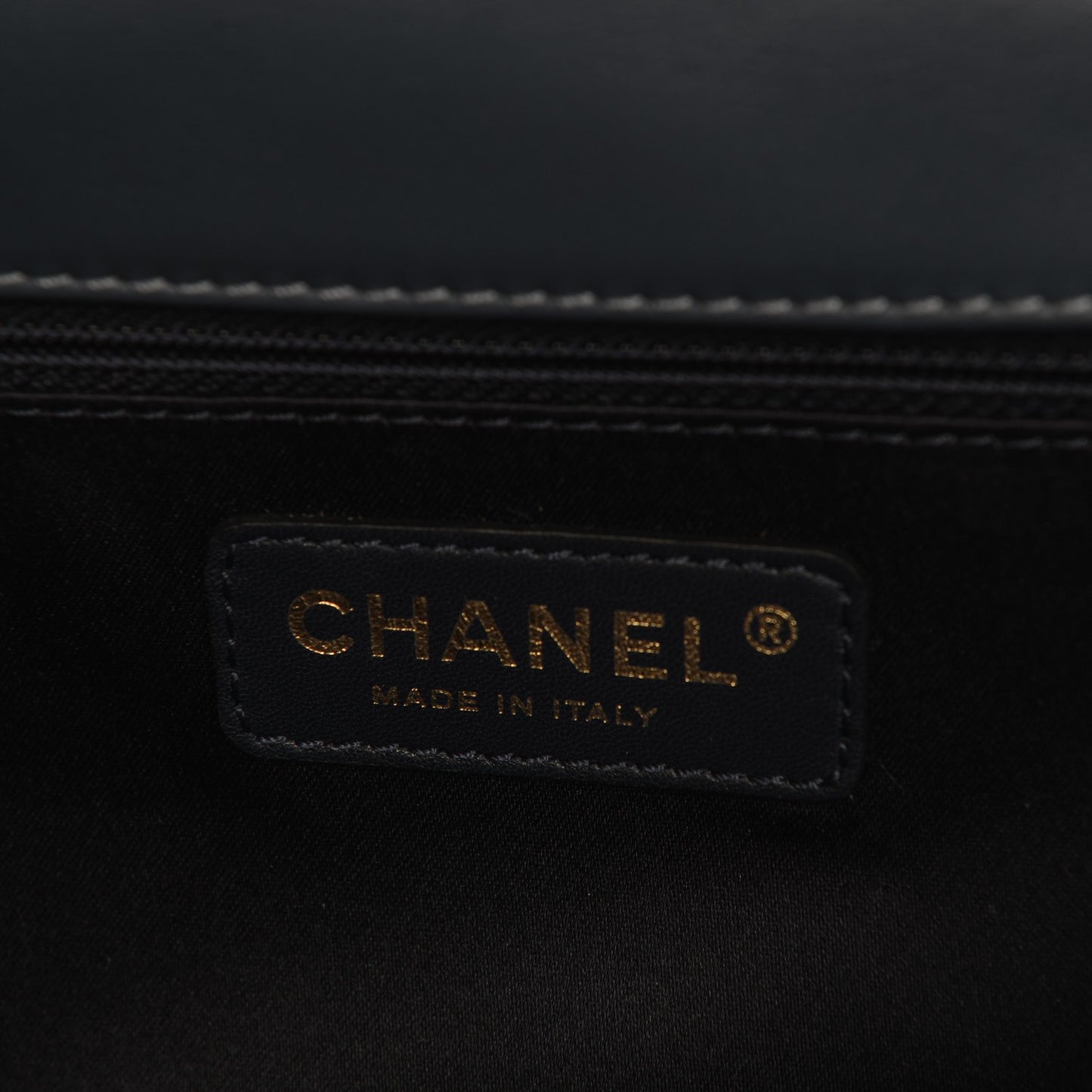 Calfskin Surpique Chevron Large Flap Blue