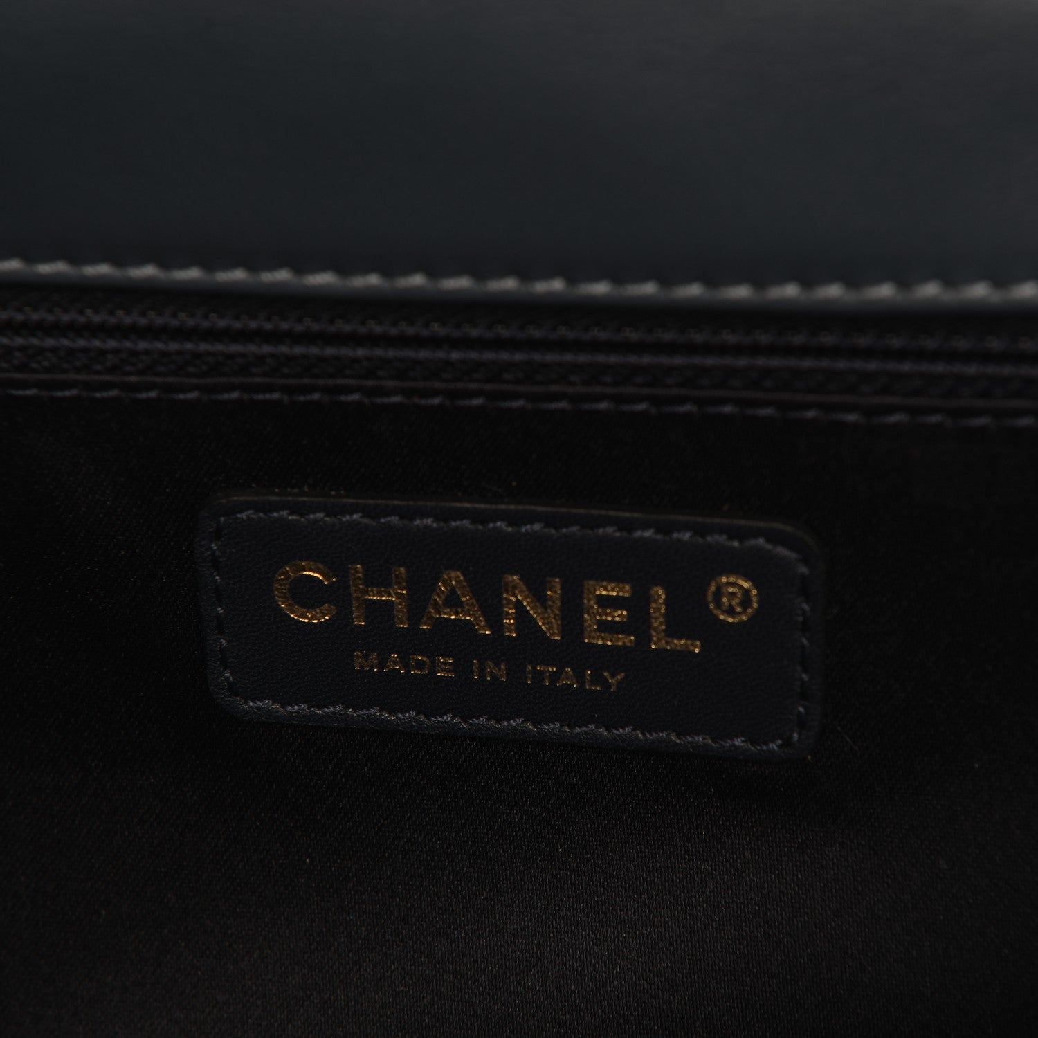 Chanel Calfskin Surpique Chevron Large Flap Blue 6 of 7