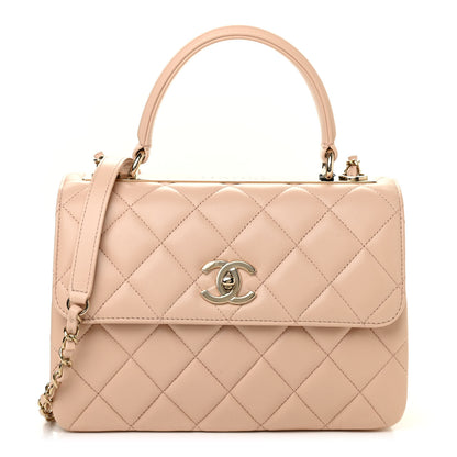 Chanel Lambskin Quilted Small Trendy CC Dual Handle Flap Bag Beige 1 of 10