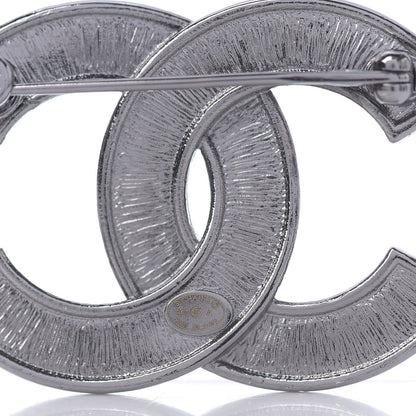 Chanel Crystal Pearl Chain Mania CC Brooch Silver 3 of 3