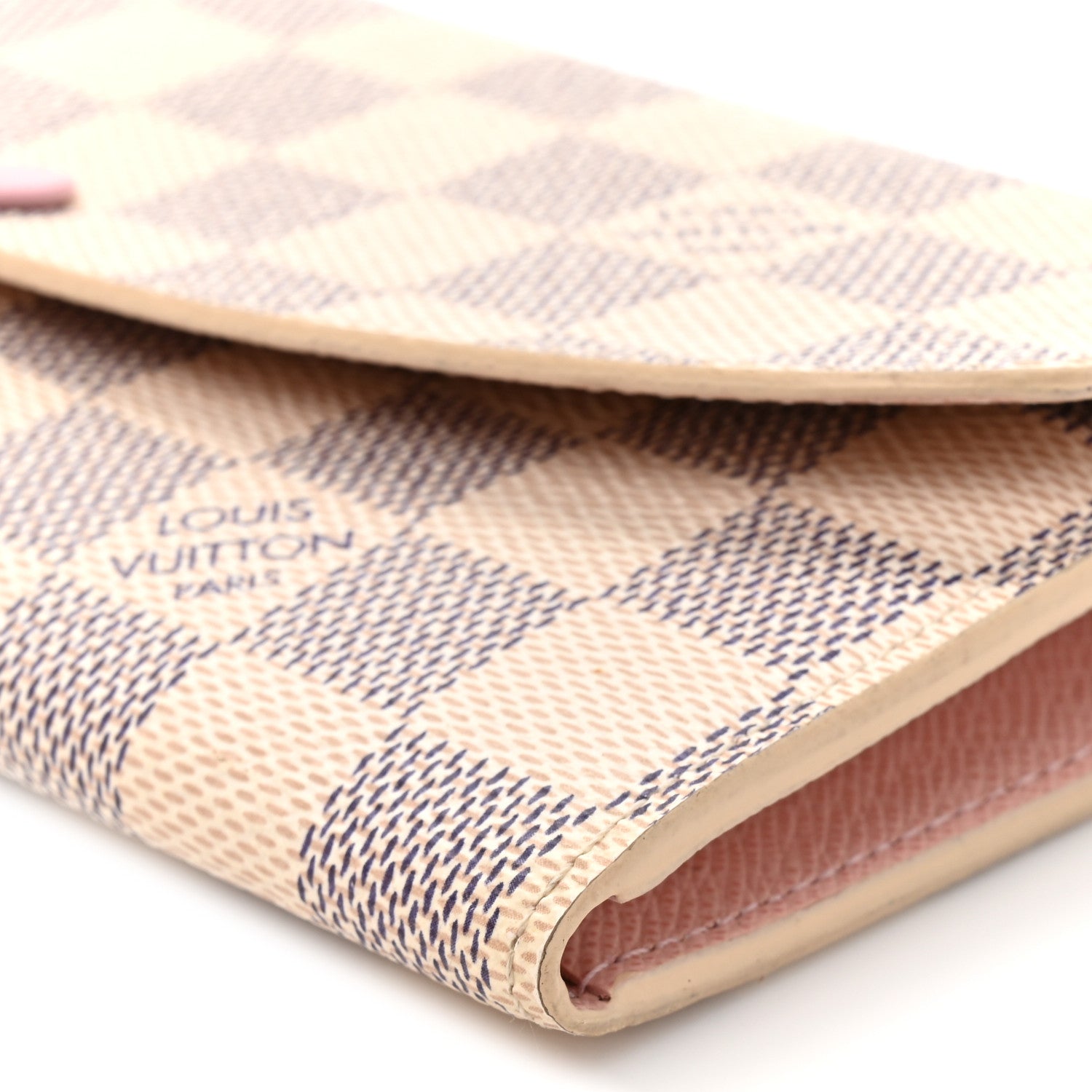 Louis Vuitton Damier Azur Emilie Wallet Rose Ballerine 8 of 10