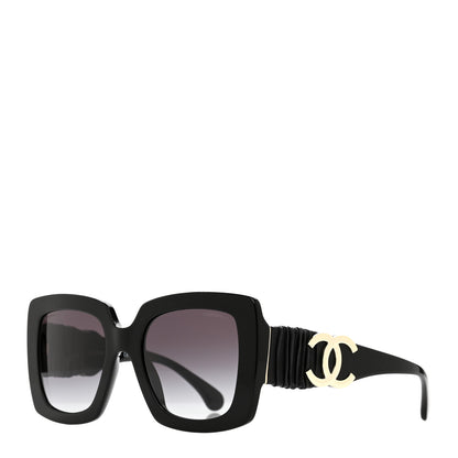 Chanel Acetate Calfskin Square Sunglasses 5474-Q Black 1 of 7