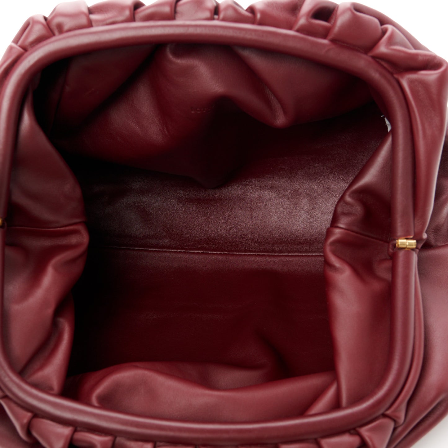 Smooth Butter Calf The Pouch Oversized Clutch Bordeaux