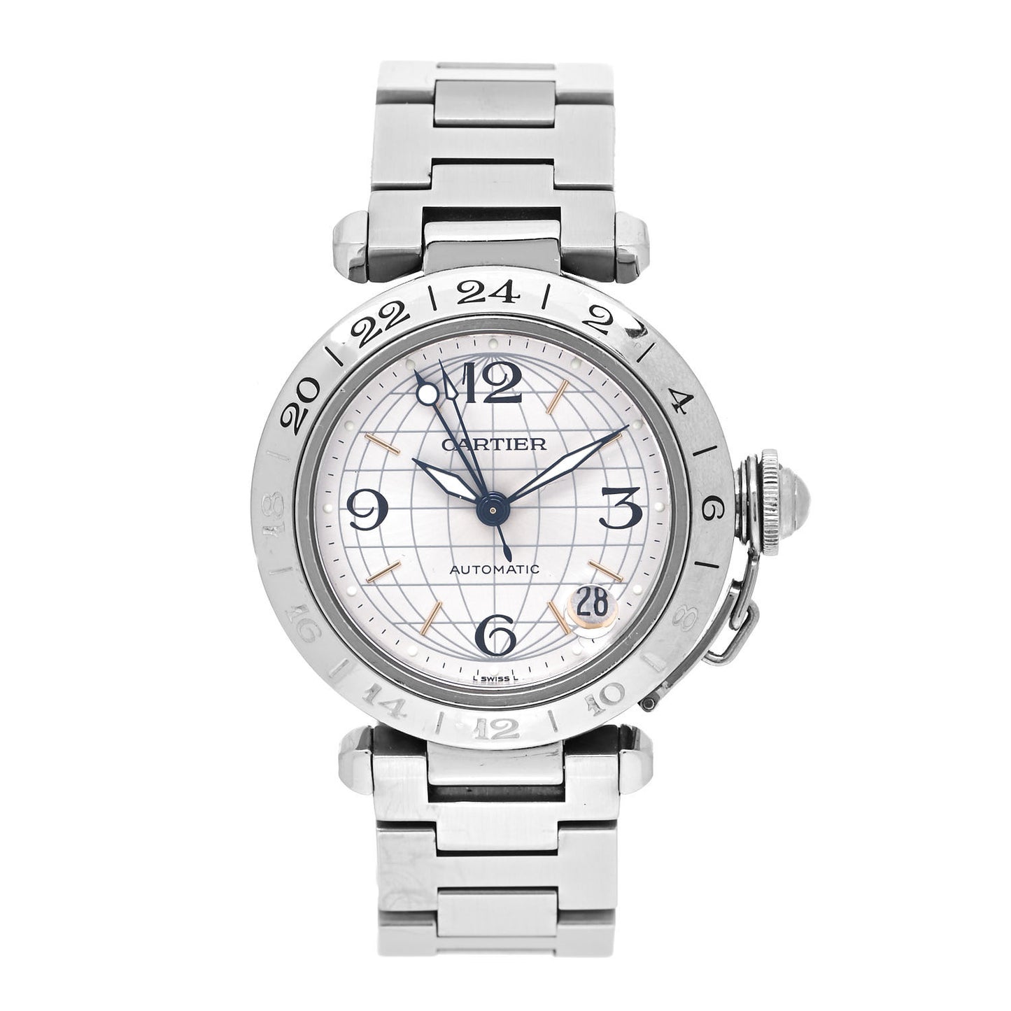 Stainless Steel 35mm Pasha GMT Automatic Watch