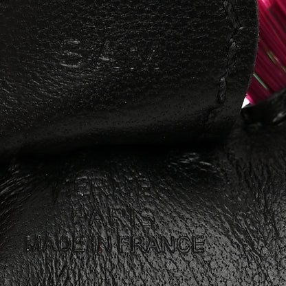 Hermes Milo Lambskin Horse Hair Grigri Rodeo Punk Horse Bag Charm PM Black Menthe Magnolia 3 of 6