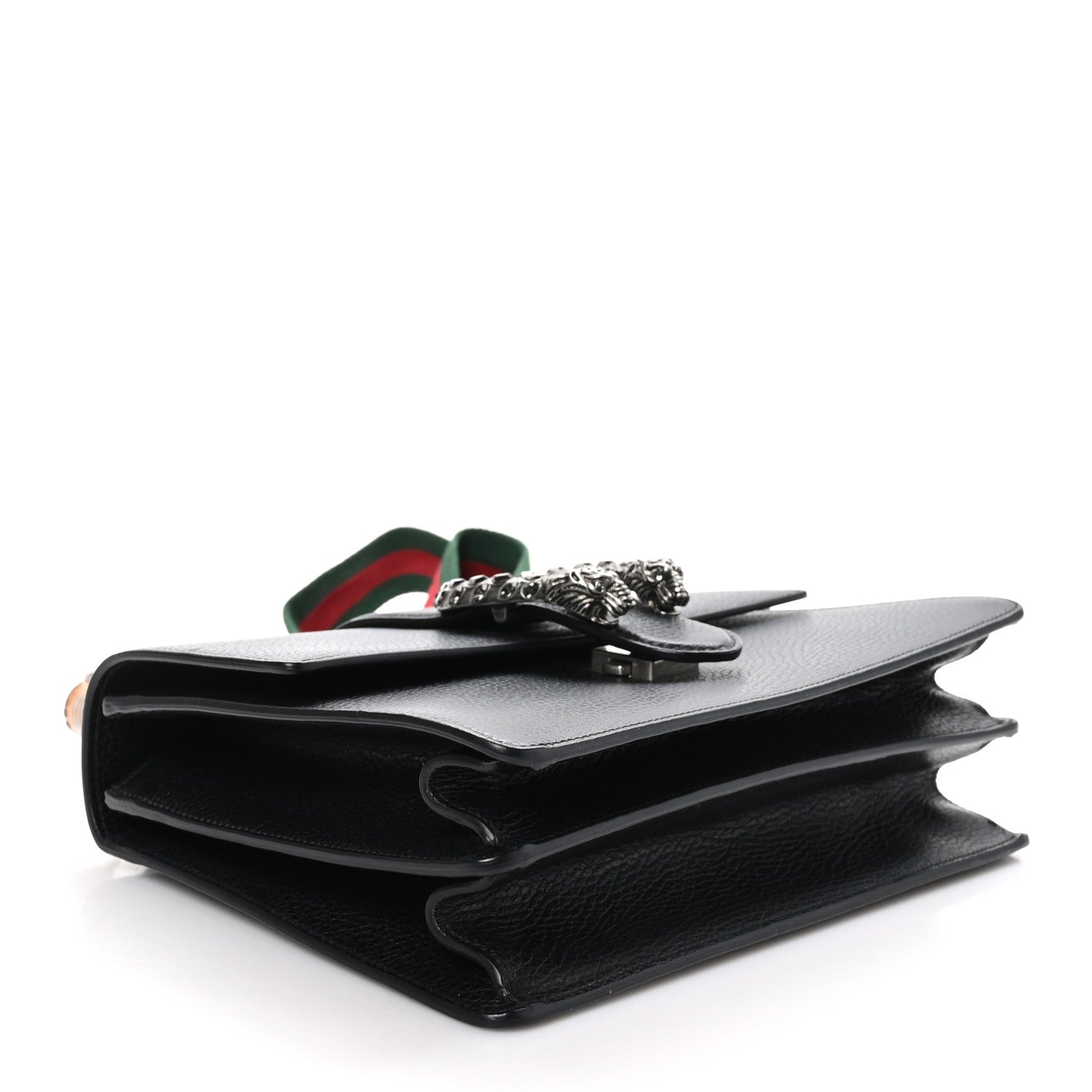 Gucci Dollar Calfskin Crystal Web Medium Dionysus Bamboo Top Handle Bag Black Black Diamond 4 of 13