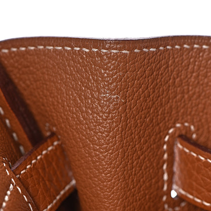 Hermes Taurillon Clemence Birkin 35 Gold 36 of 45