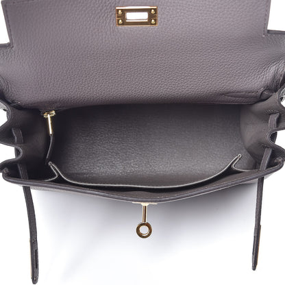 Hermes Togo Kelly Retourne 25 Etain 8 of 35