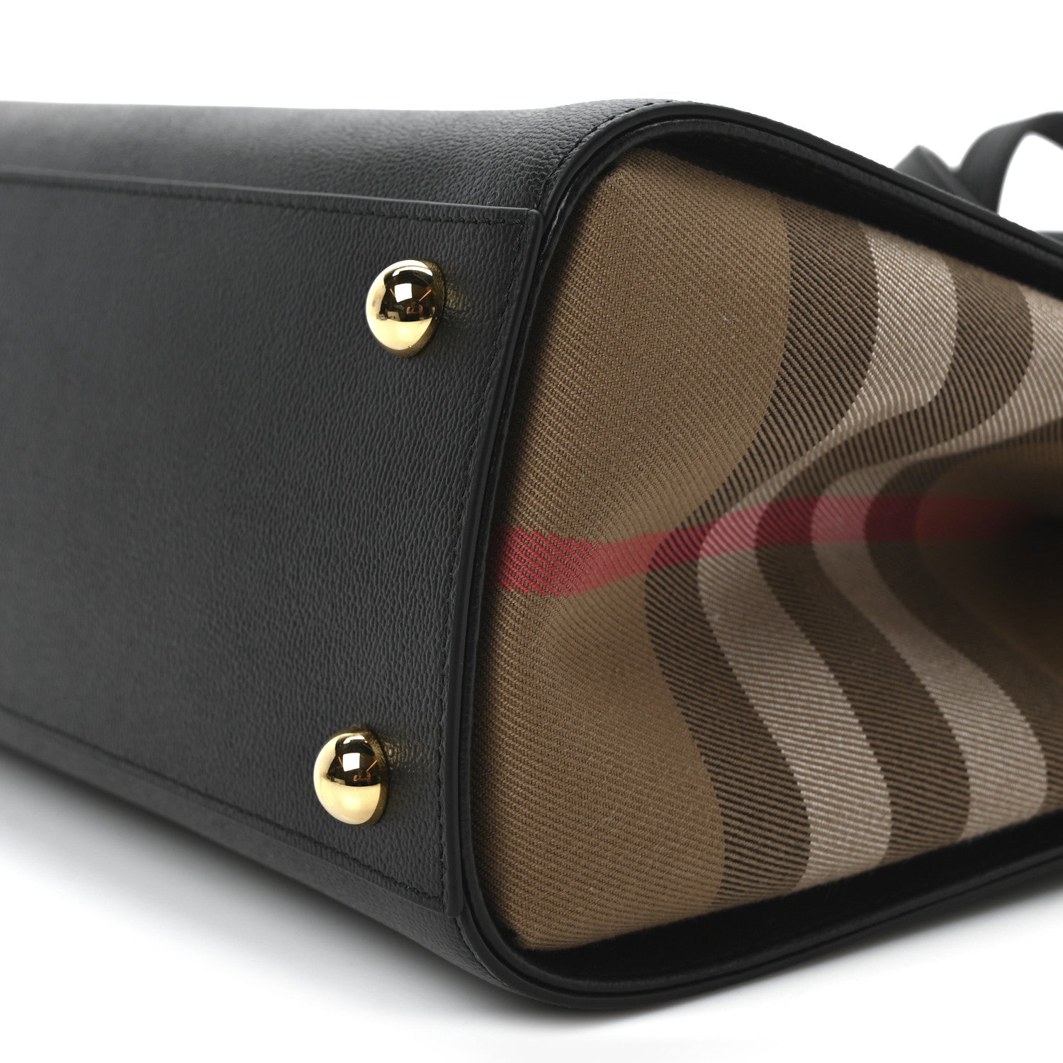 Burberry Calfskin Mega Check Small Banwell Tote Black 9 of 9