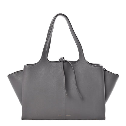 Celine Baby Grained Calfskin Medium Tri-Fold Bag Grey 1 of 15