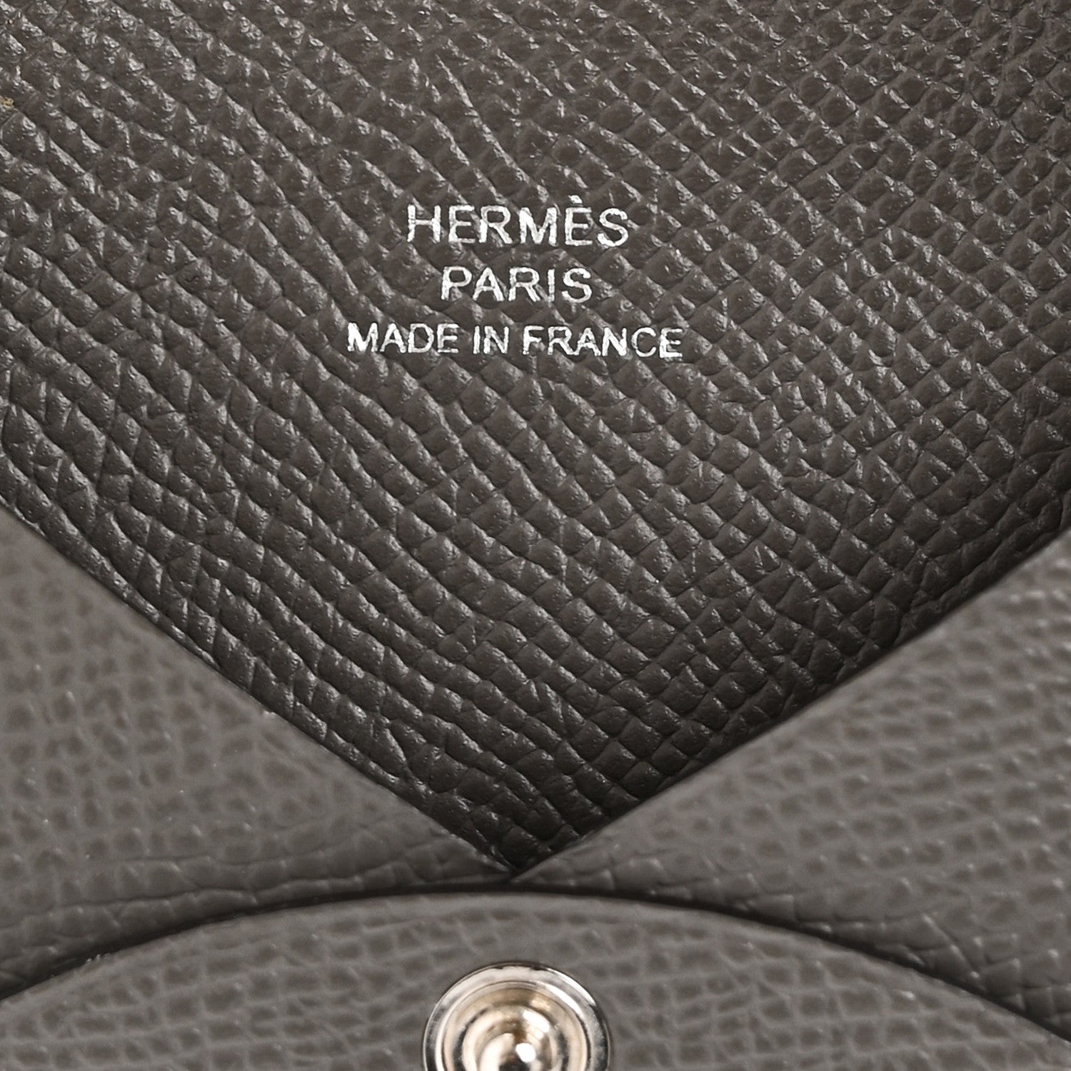 Hermes Epsom Calvi Card Case Gris Meyer 6 of 8