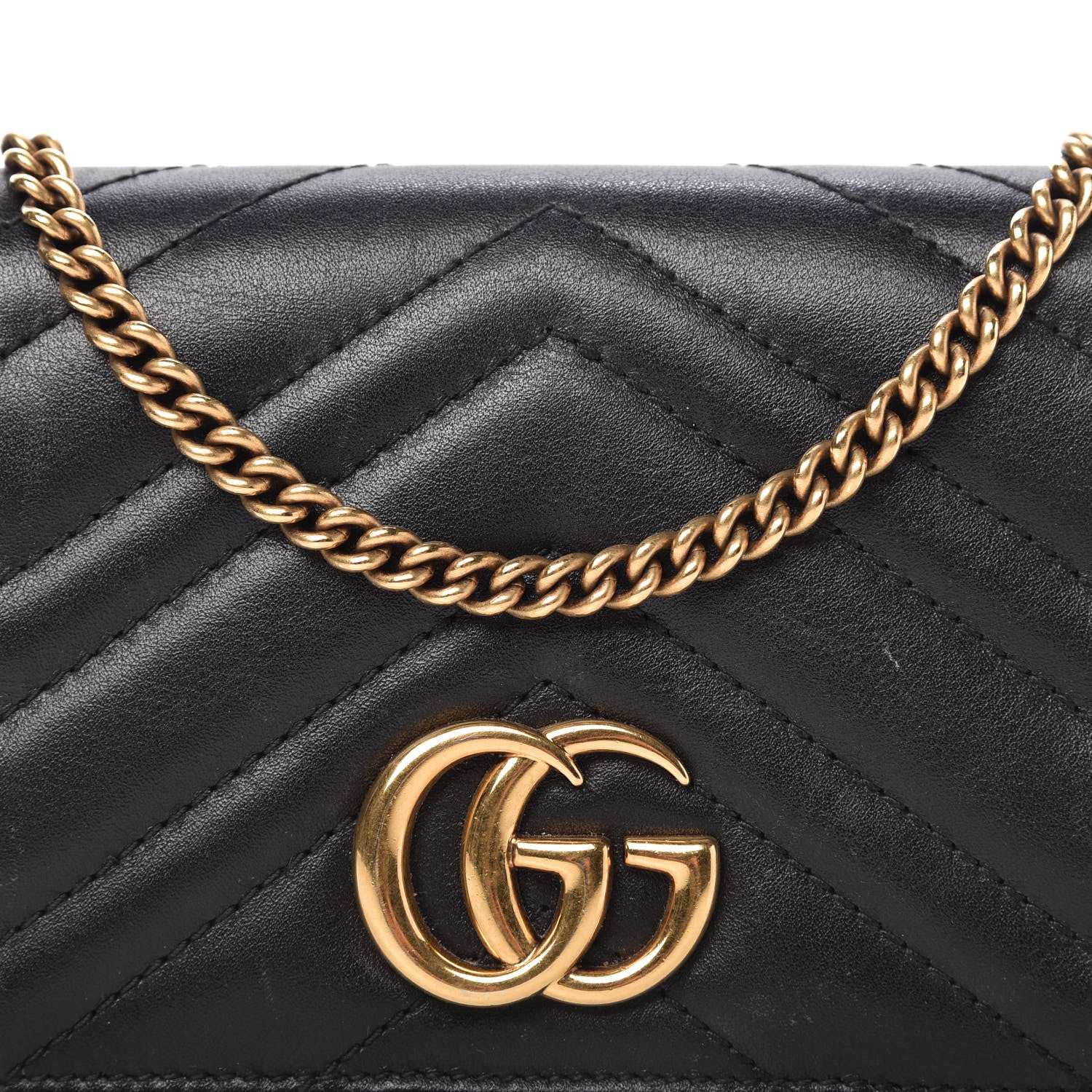 Gucci Calfskin Matelasse GG Marmont Mini Bag Black 9 of 9