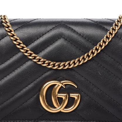 Gucci Calfskin Matelasse GG Marmont Mini Bag Black 9 of 9