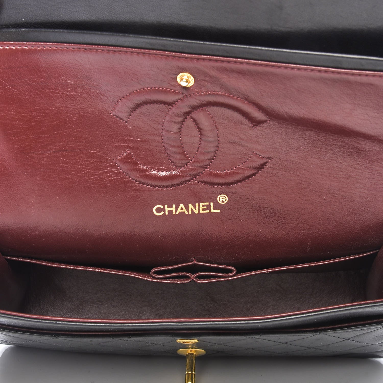 Chanel Lambskin Quilted Medium Double Flap Black 5 of 10