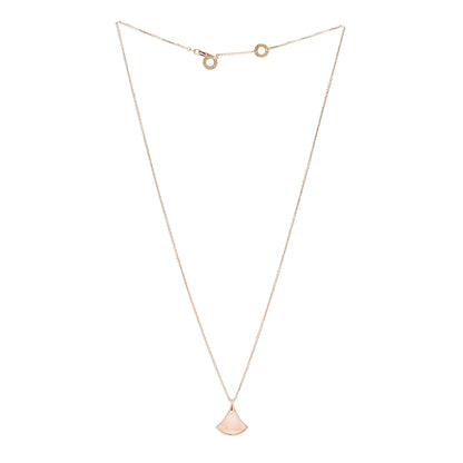 Bulgari 18K Yellow Gold Diamond Mother of Pearl Small Divas' Dream Pendant Necklace 3 of 7