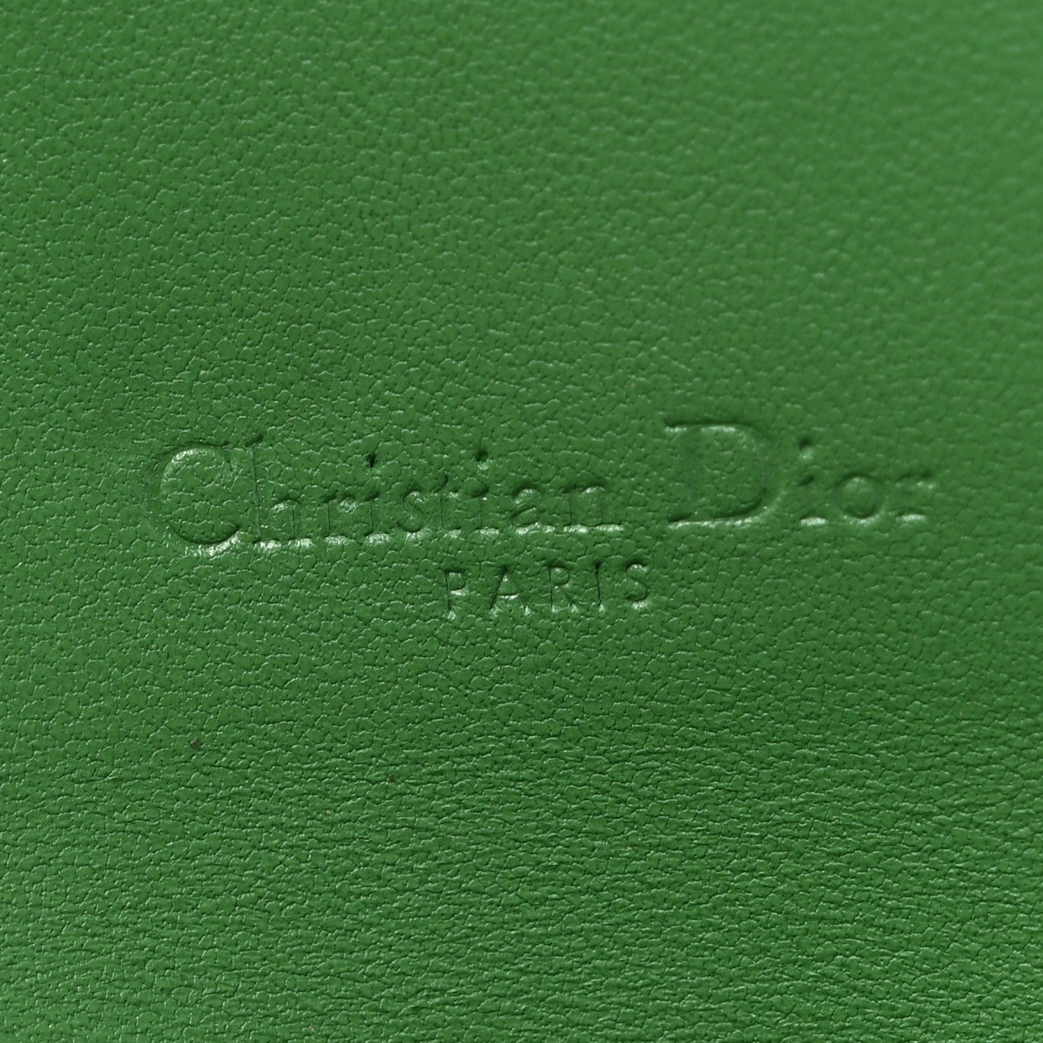 Christian Dior Goatskin Saddle Chain Wallet Pouch Bright Green 7 of 13