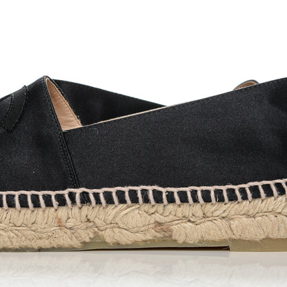 Chanel Satin CC Espadrilles 38 Black 5 of 7