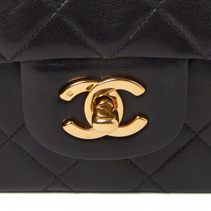 Chanel Lambskin Quilted Medium Double Flap Black 7 of 9