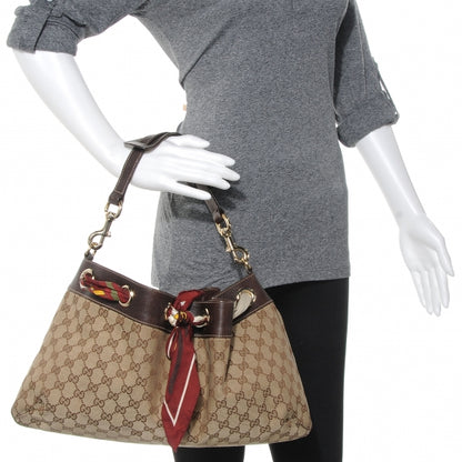 Gucci Monogram Positano Hobo Brown 2 of 7