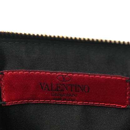 Valentino Garavani Vitello Large Rockstud Zip Pouch Black 6 of 7