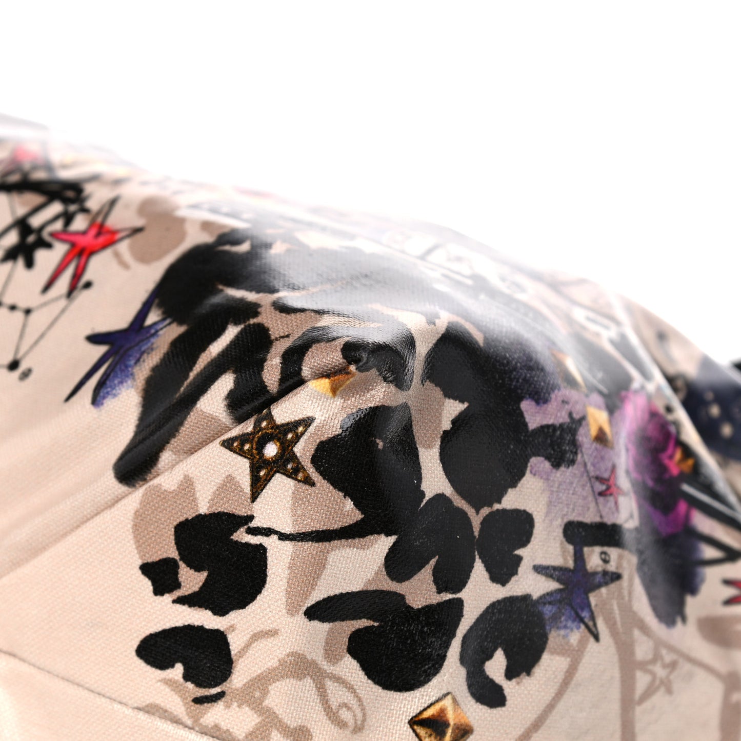 Glazed Canvas Zodiac Tote Black