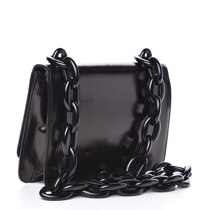 Prada Goatskin Swing Chain Shoulder Bag Black 3 of 12