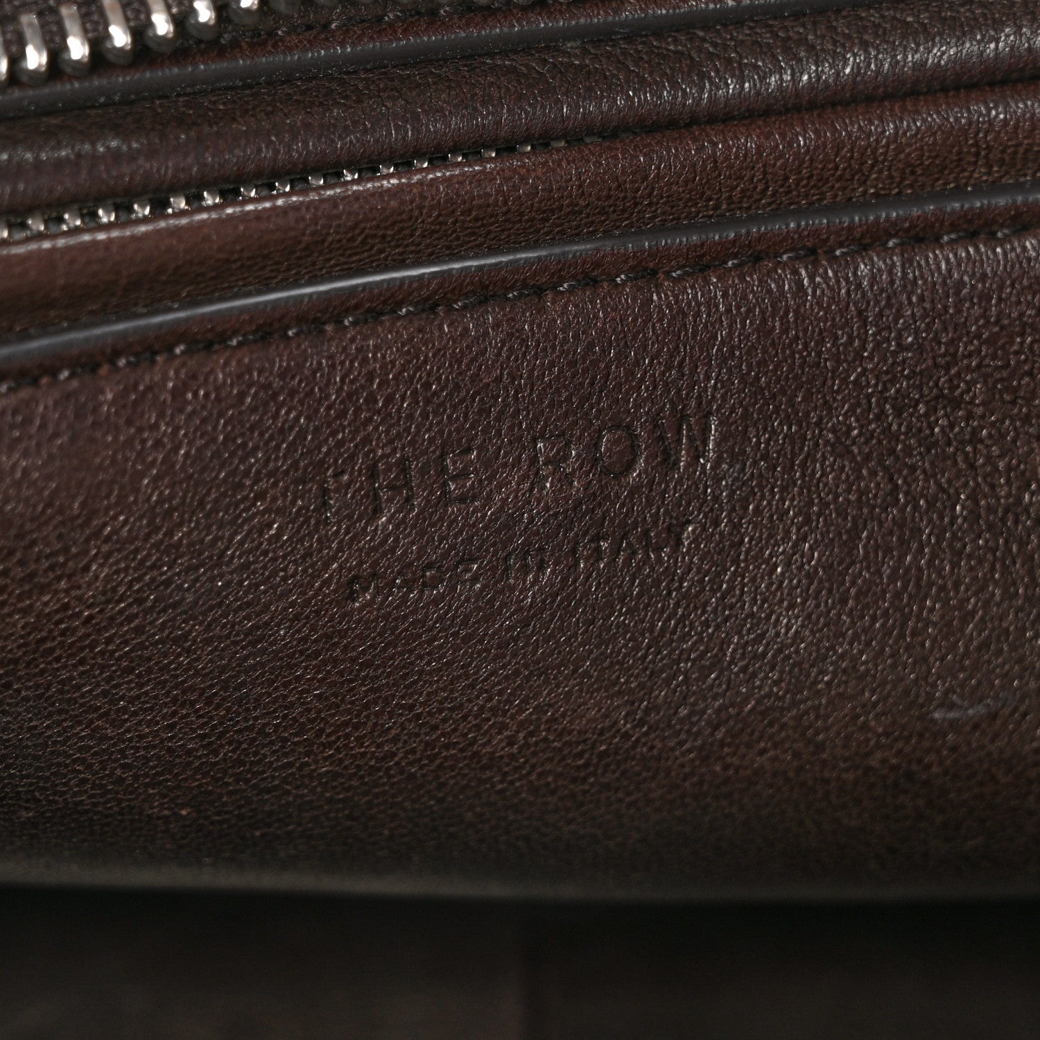 The Row Grained Calfskin E/W Top Handle Bag Deep Brown 6 of 11