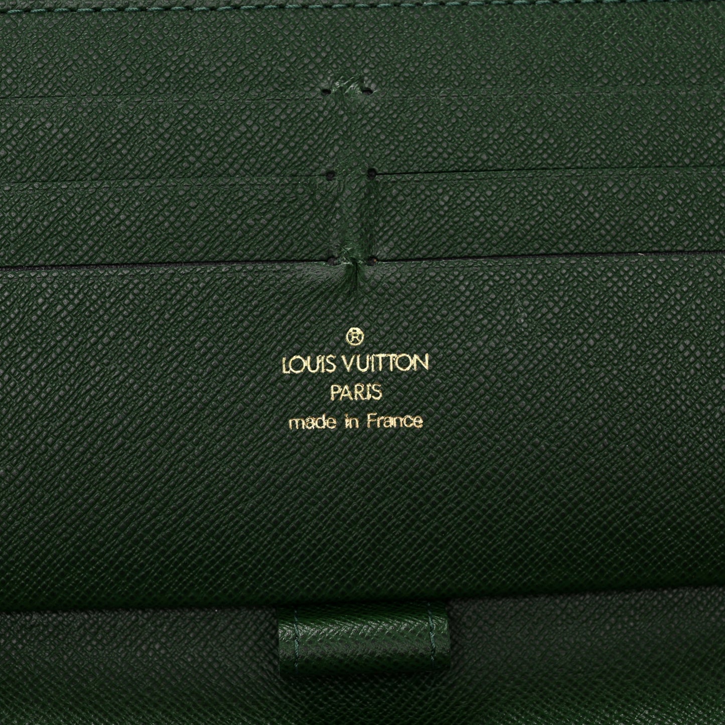 Monogram Groom Zippy Organizer Wallet Green