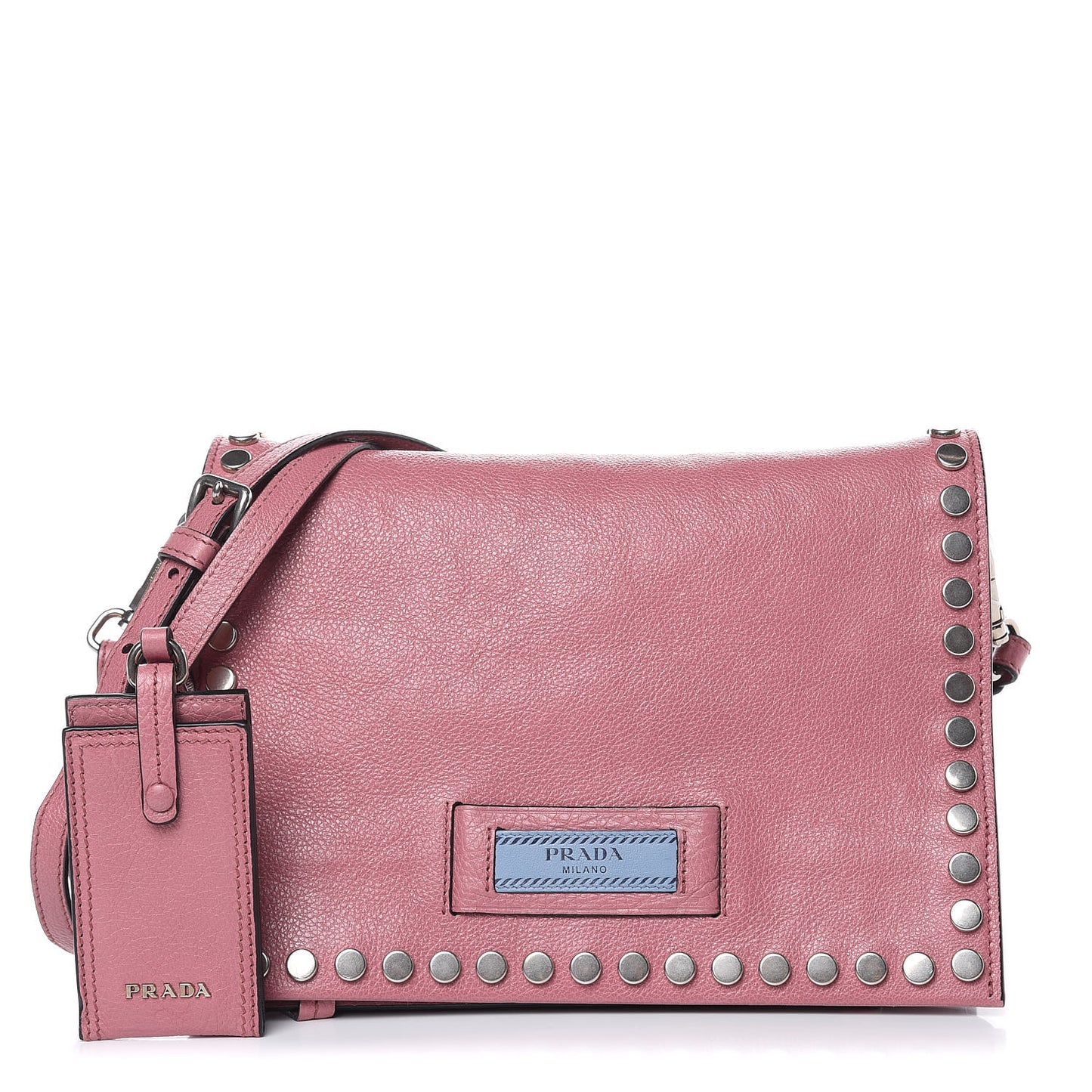 Glace Calfskin Studded Etiquette Flap Loto Astrale