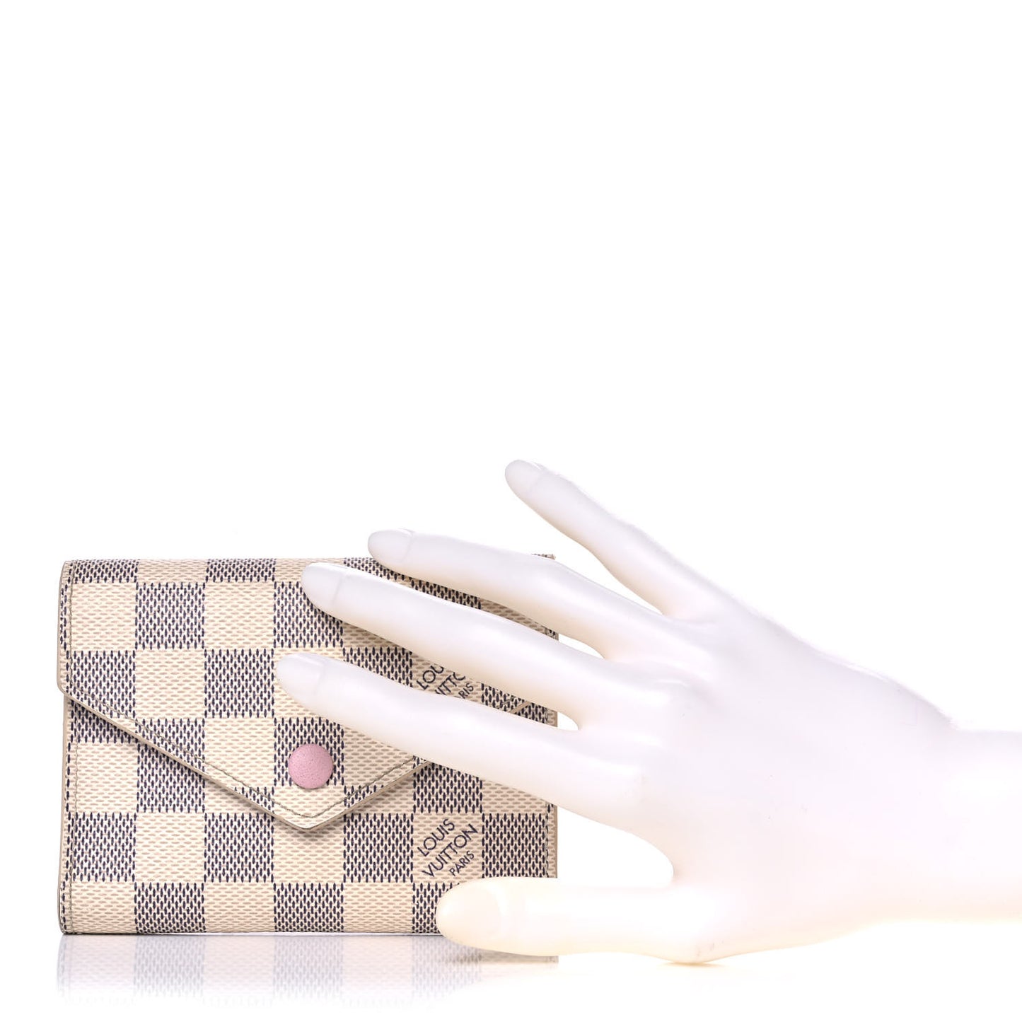 Damier Azur Victorine Wallet Rose Ballerine